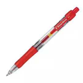 Penna a sfera a scatto con inchiostro gel punta fine 0,7mm rosso 