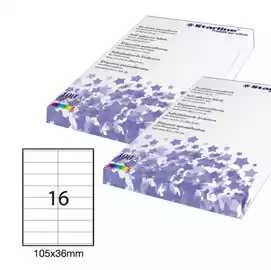 Etichette adesive in carta permanenti 105x36mm 16 et fg 100 fogli...