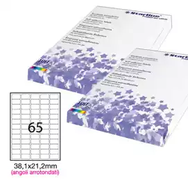 Etichette adesive in carta angoli arrotondati permanenti 38,1x21,2mm...