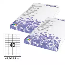 Etichette adesive in carta permanenti 48,5x25,4mm 40 et fg 100 fogli...