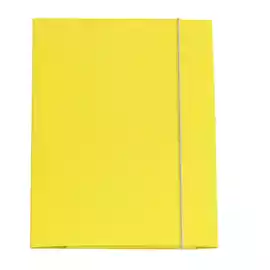 Cartellina con elastico cartone plastificato 3 lembi 25x34cm giallo...