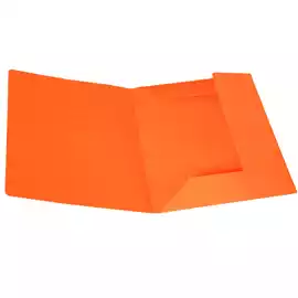 Cartellina 3 lembi 200gr cartoncino bristol arancio  conf. 25 pezzi