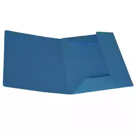 Cartellina 3 lembi 200gr cartoncino bristol blu  conf. 25 pezzi