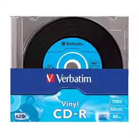  Scatola 10 CD R Data Life Plus Data Vinyl slim 1X 52X 43426 700MB