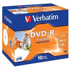 Scatola 10 DVD R Jewel Case 43521 4,7GB