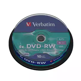  Scatola 10 DVD RW serigrafato 43552 4,7GB