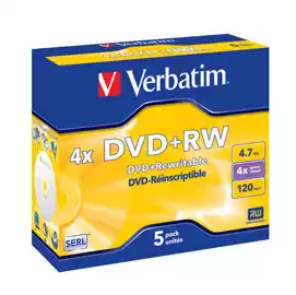  Scatola 5 DVD+RW Jewel Case serigrafato 43229 4,7GB