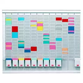 Professional Planner 80x73x1,5cm 100 schede indice 1 bianche e 1000 schede indice 2 colorate...