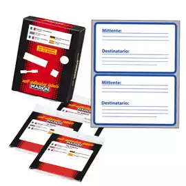 Etichette adesive mittente destinatario in carta permanenti 115x70mm 2 et fg 10 fogli bianco Markin