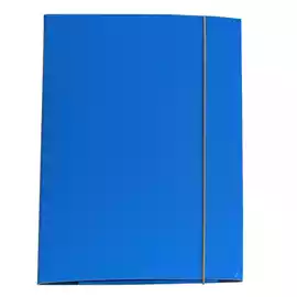Cartellina con elastico cartone plastificato 3 lembi 25x34cm azzurro Cartotecnica del Garda