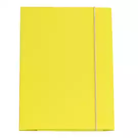 Cartellina con elastico cartone plastificato 3 lembi 25x34cm giallo Cartotecnica del Garda