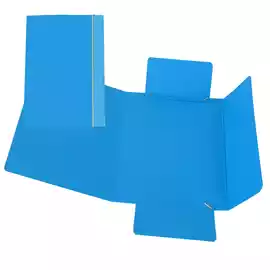 Cartellina con elastico cartone plastificato 3 lembi 17x25cm azzurro Cartotecnica del Garda