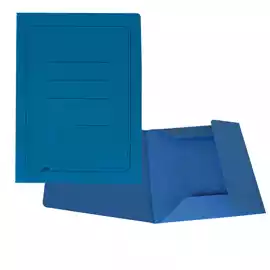Cartelline 3 lembi con stampa cartoncino Manilla 200gr 25x33cm azzurro Cartotecnica del Garda conf....
