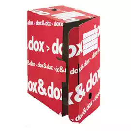 Scatola archivio DoxDox 17x35x25cm bianco e rosso Esselte Dox