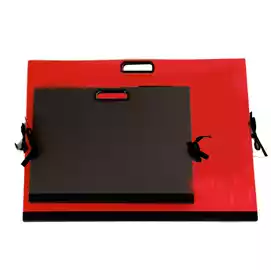 Cartella portadisegni con maniglia 70x50cm rosso Brefiocart