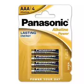 Pile Ministilo AAA 1,5V alcalina Panasonic blister 4 pezzi