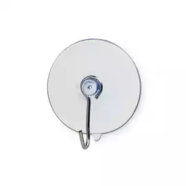 Ventose con gancio in metallo diametro 6cm trasparente Lebez conf. 144 pezzi