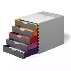 Cassettiera Varicolor 28x35,6x29,2cm 5 cassetti Durable