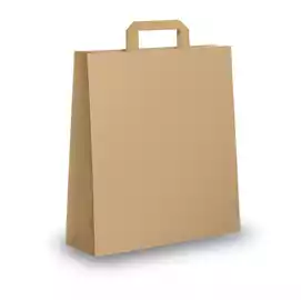 Shopper maniglie piattina 36x12x41cm carta kraft avana Mainetti Bags conf. 250 pezzi