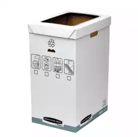 Cestino per riciclo Bankers Box System 30x60x50cm 90 L bianco Fellowes