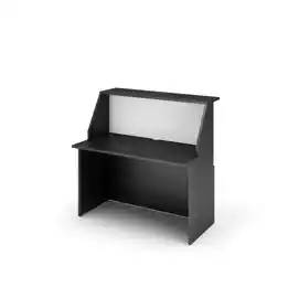 Modulo Prestige reception sopralzo desktop 120x76,1x117cm nero venato bianco Artexport