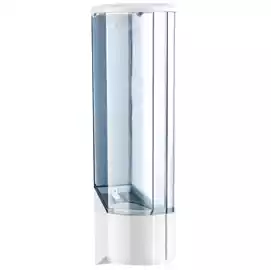 Dispenser per bicchieri in plastica 10x10x31,5cm bianco azzurro trasparente Mar Plast