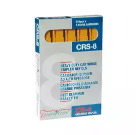Caricatori CRS6 210 punti 8mm capacitA' massima 40 fogli giallo Turikan conf. 5 pezzi