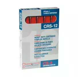 Caricatori CRS6 210 punti 12mm capacitA' massima 80 fogli rosso Turikan conf. 5 pezzi