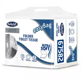 Carta igienica interfogliata EasyBag 15,5gr strappo 11x19cm Bulkysoft pacco da 250 strappi