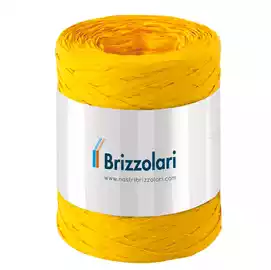 Nastro Rafia sintetica giallo 02 5mmx200mt Brizzolari
