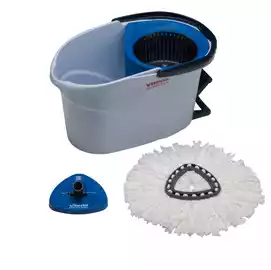 Kit completo UltraSpin Mini di pulizia secchio con strizzatore ruotante + telaio + mop microfibra...