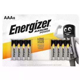 Pile Ministilo AAA 1,5V Energizer Alkaline Power blister 8 pezzi