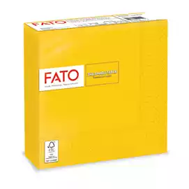 Tovagliolo carta 33x33cm 2 veli giallo Fato conf. 50 pezzi