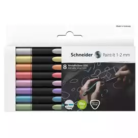 Pennarello Metallic Liner 020 punta 1 2mm colori assortiti Schneider conf. 8 pezzi