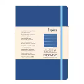 Taccuino Ispira con elastico copertina flessibile A5 96 fogli righe blu royal Fabriano