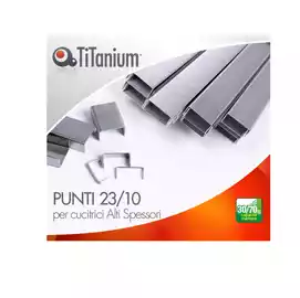 Punti metallici 23 10 TiTanium conf. 1000 pezzi