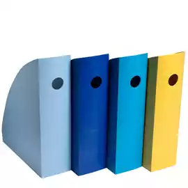 Set 4 portariviste Mag Cube Bee Blue 26,6x8,2x30,5cm colori assortiti Exacompta