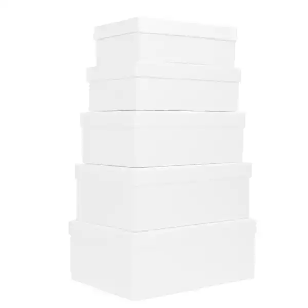 Set scatole regalo dimensioni assortite fantasia Pearl conf. 5 pezzi