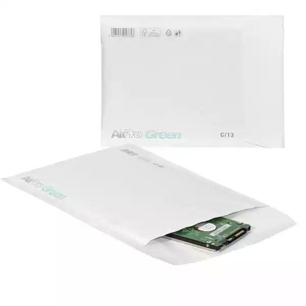 Busta imbottita AirPro Green C 13 (17x21,5cm) carta bianco Bong Packaging conf. 100 pezzi