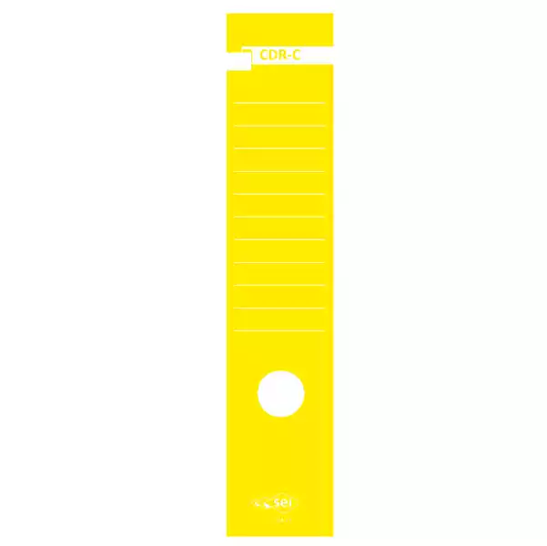 Copridorso CDR C carta autoadesiva 7x34,5cm giallo Sei Rota conf. 10 pezzi
