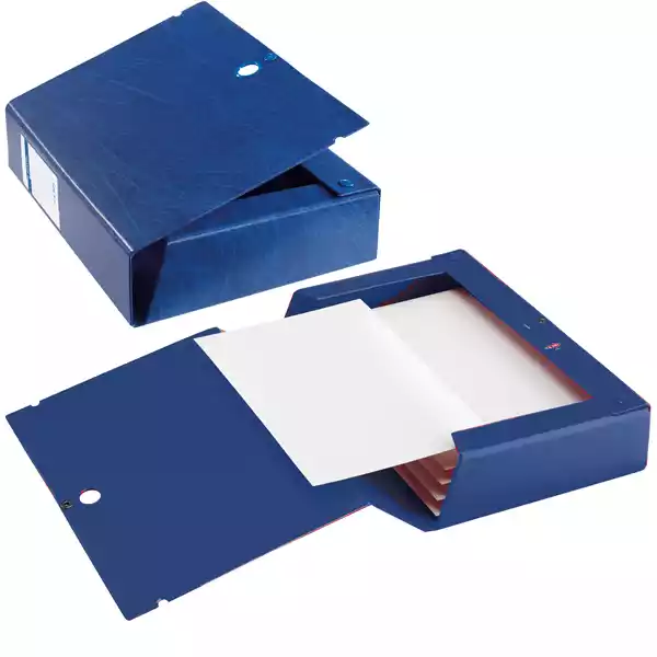 Scatola archivio Scatto dorso 12cm 25x35cm blu Sei Rota