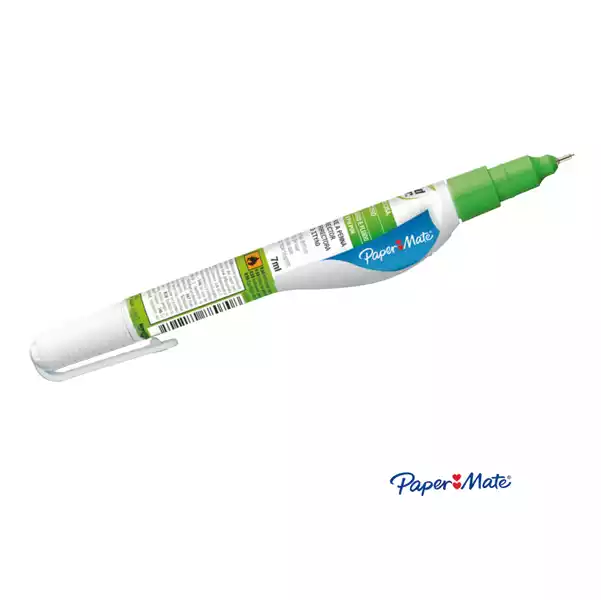 Correttore a penna Liquid Paper Micro Correction Pen 7ml punta a sfera Papermate
