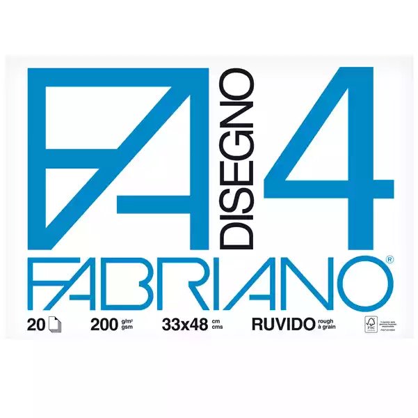 Album F4 33x48cm 220gr 20 fogli ruvido Fabriano