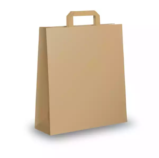 Shopper maniglie piattina 26x11x34,5cm carta kraft avana Mainetti Bags conf. 25 pezzi