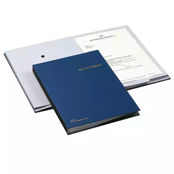 Libro firma 18 intercalari 24x34cm blu Fraschini
