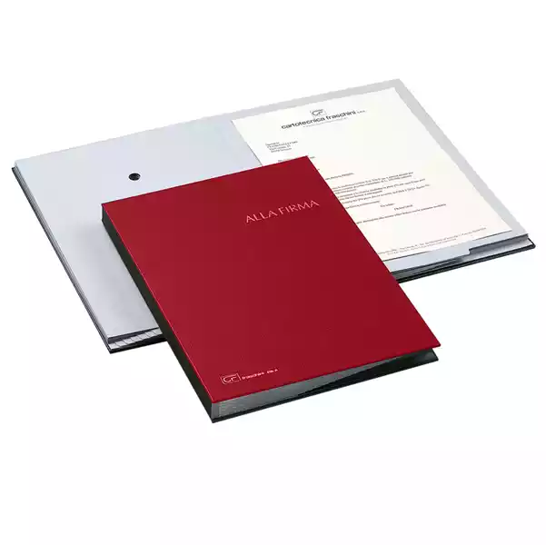 Libro firma 18 intercalari 24x34cm rosso Fraschini