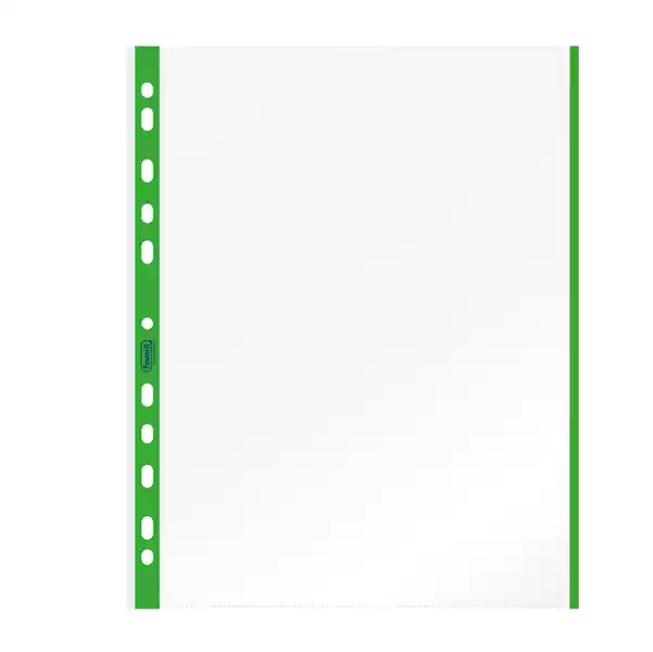 Buste forate con banda colorata Linear buccia 21x29,7cm verde Favorit conf. 10 pezzi