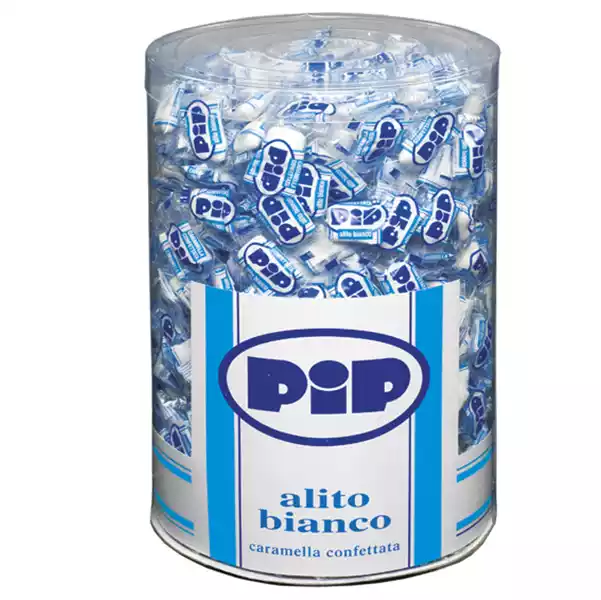 Caramelle confettate Pip alito bianco barattolo 800 pezzi