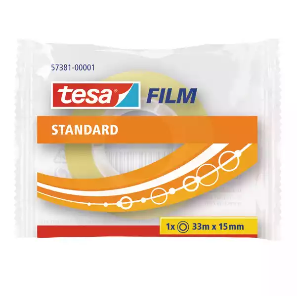 Nastro adesivo Tesafilm confezionato singolarmente 33 mx1,5cm trasparente Tesa