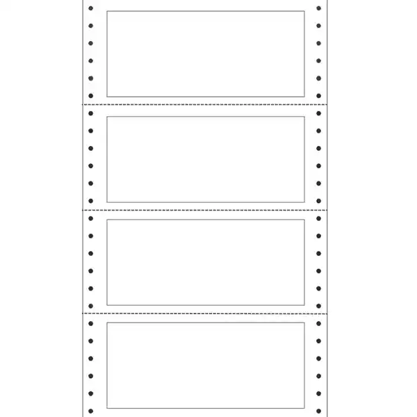 Etichette adesive a modulo continuo TT951 in carta corsia singola permanenti 140x60mm 4 et fg 100 fogli bianco Markin